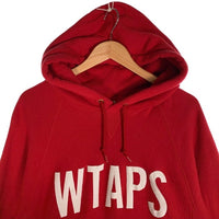WTAPS ダブルタップス 16SS ロゴワッペン プルオーバースウェットパーカー レッド 161ATDT-CSM09 Size M 福生店