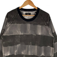 glamb グラム Hardie border sweat ハーディーボーダースウェットトレーナー グレー ブラック 薄手 GB0318/CS12 Size 4 福生店