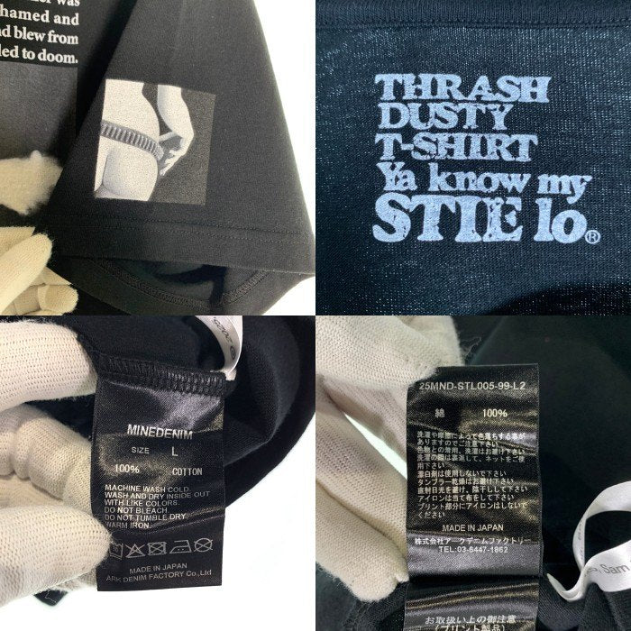 MINEDENIM マインデニム STIE lo スティーロ Sam Haskins サムハスキンス Kate Tee ケイトモス プリントTシャツ ブラック 25MND-STL005-99-L2 Size L 福生店