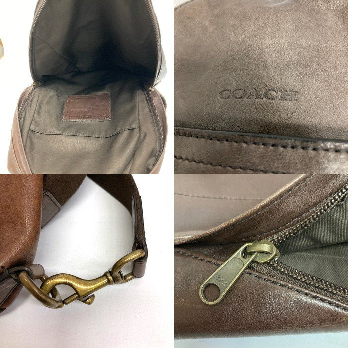 COACH コーチ 70796 ブリーカー カラーブロック コンバーチブル スリングバッグ ソフトポートレザー ショルダー ボディバッグ ブラウン 瑞穂店