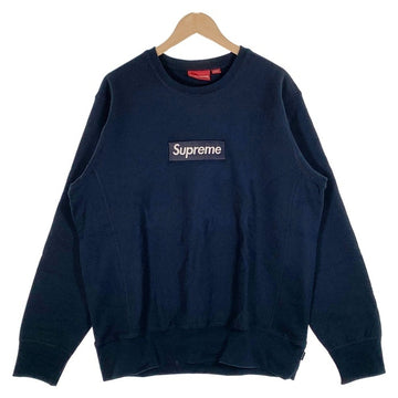 SUPREME シュプリーム 18AW Box Logo Crewneck Sweatshirt ボックスロゴ クルーネックスウェットトレーナー ネイビー 同色ボックス Size M 福生店