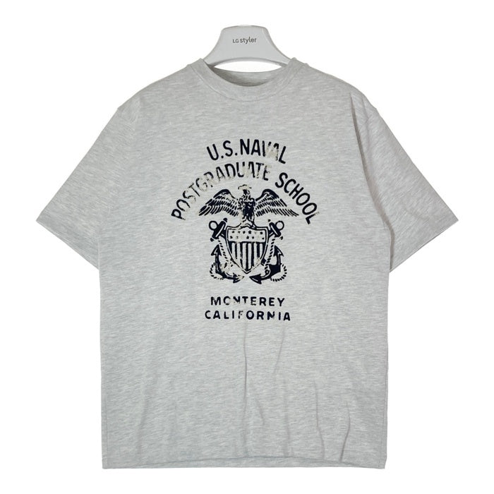 AVIREX アヴィレックス フロッキープリント SCHOOL Tシャツ グレー sizeM 瑞穂店