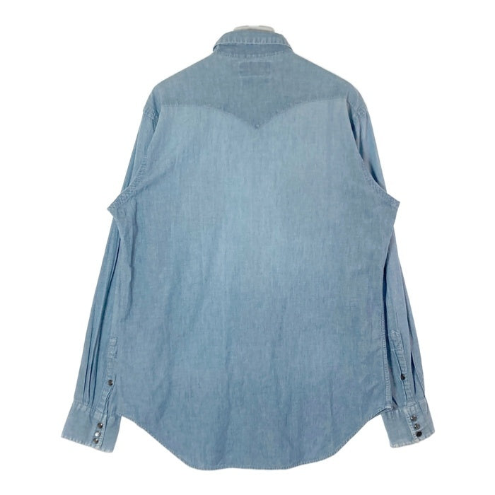 RRL ダブルアールエル 90's 三ツ星タグ シャンブレー ウエスタンシャツ ライトインディゴ sizeM 瑞穂店