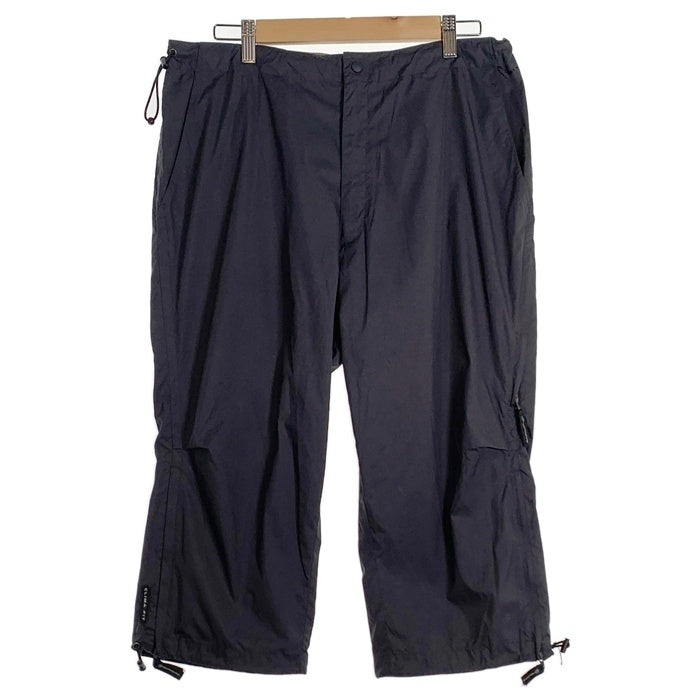 00's NIKE ナイキ ポリエステル リップストップ クロップドパンツ チャコールグレー ウエスト裾ドローコード Size 34 福生店