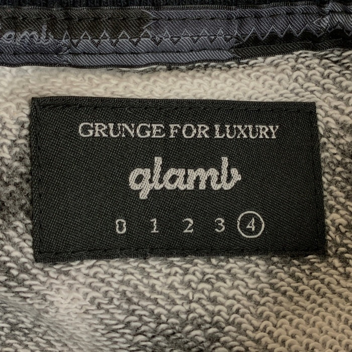 glamb グラム Hardie border sweat ハーディーボーダースウェットトレーナー ブラック レッド 薄手 GB0318/CS12 Size 4 福生店