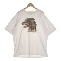 90-00's Dog Print Tee ドッグ プリントTシャツ ホワイト anvil2枚 Size XL 福生店