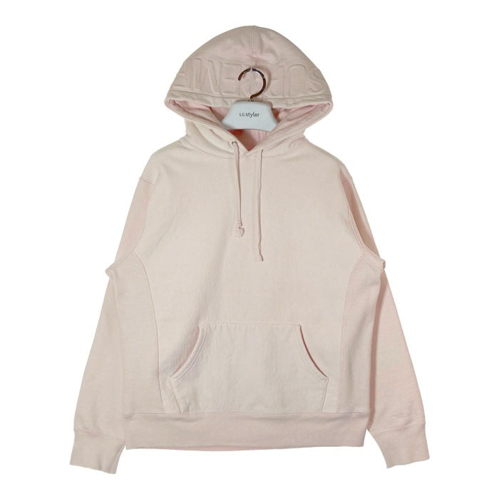 Supreme シュプリーム 17AW Embossed Logo Hooded Sweatshirt ライトピンク sizeS※色褪せあり 瑞穂店