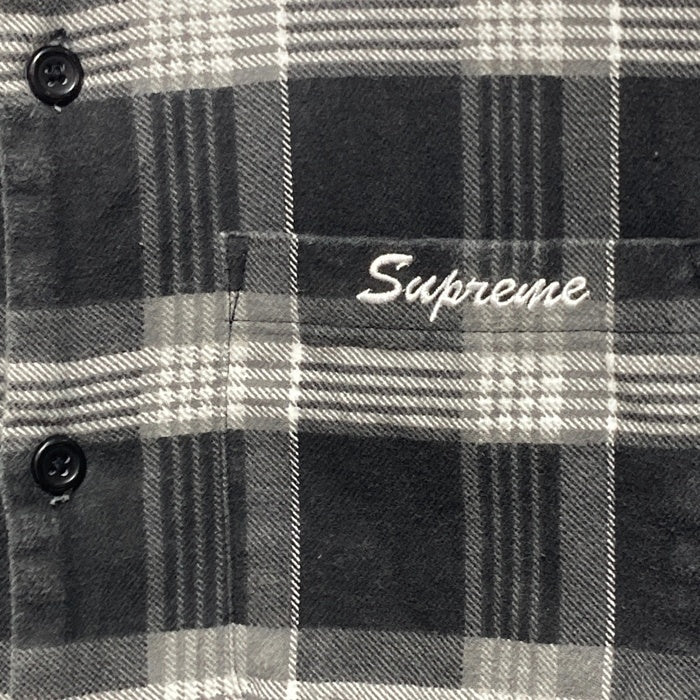 SUPREME シュプリーム 21AW  Faux Fur Collar Flannel Shirt  ファーカラー チェック フランネルシャツ ブラック Size M 瑞穂店