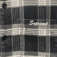 SUPREME シュプリーム 21AW  Faux Fur Collar Flannel Shirt  ファーカラー チェック フランネルシャツ ブラック Size M 瑞穂店