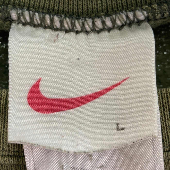NIKE ナイキ 白タグ USA製 ワッペンロゴ スウェットトレーナー カーキ sizeL 瑞穂店