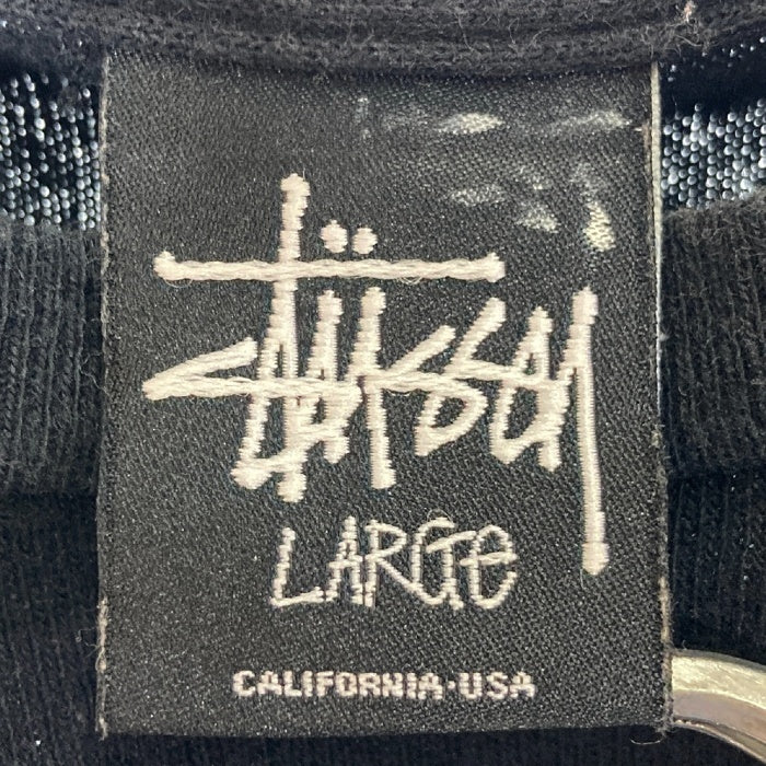 STUSSY ステューシー ワールドツアー 両面プリント Tシャツ ブラック sizeL 瑞穂店