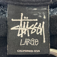 STUSSY ステューシー ワールドツアー 両面プリント Tシャツ ブラック sizeL 瑞穂店