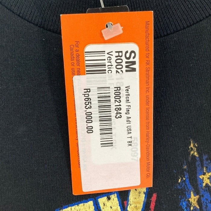 HARLEY DAVIDSON ハーレーダビッドソン USA製 VERTICAL FLAG ADT USA Tシャツ ブラック sizeS タグ付き 瑞穂店