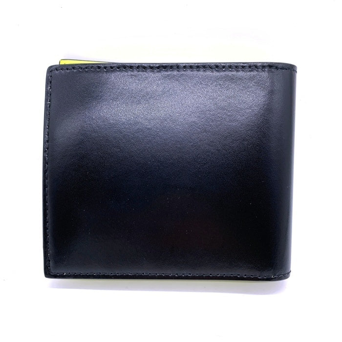 BALENCIAGA バレンシアガ レザーウォレット 二つ折り財布 ブラック イエロー 664038 福生店