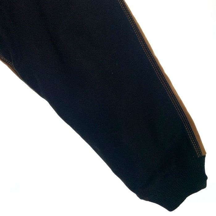 Carhartt カーハート リメイク品 ダック地 ジップアップジャケット パーカー ブラック ブラウン Size L 相当 福生店