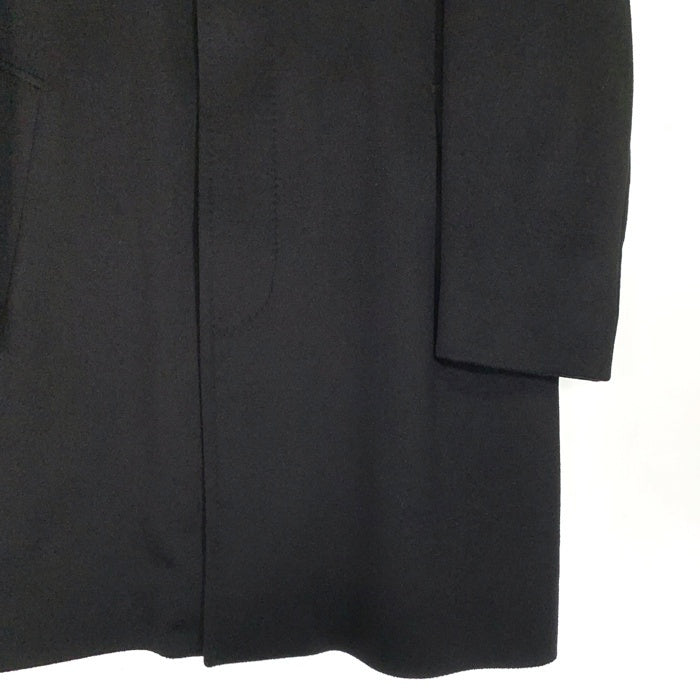 allegri アレグリ カシミヤ アンゴラ ステンカラーコート ブラック 襟裏フェイクレザー Size L 福生店