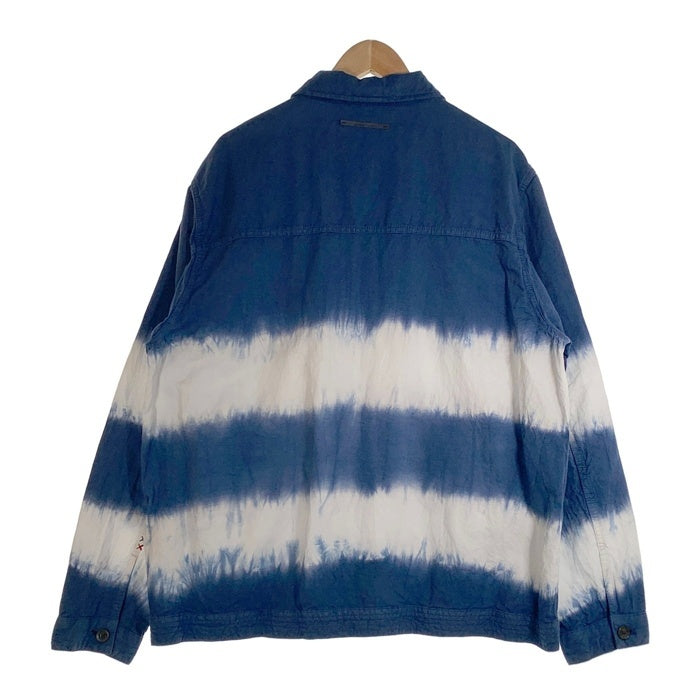 SCOTCH&SODA スコッチアンドソーダ コットン リネン タイダイ ジャケット ブルー ホワイト 172888-23-PFMM-A31 Size XL 福生店