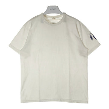 THE FLAT HEAD フラットヘッド 袖プリント Tシャツ ホワイト size42 瑞穂店