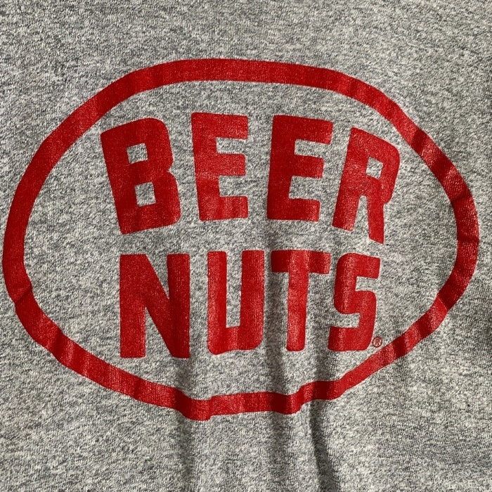 80's Champion チャンピオン BEER NUTS プリント Tシャツ グレー 霜降り USA製 トリコプリント Size XL 福生店