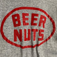 80's Champion チャンピオン BEER NUTS プリント Tシャツ グレー 霜降り USA製 トリコプリント Size XL 福生店