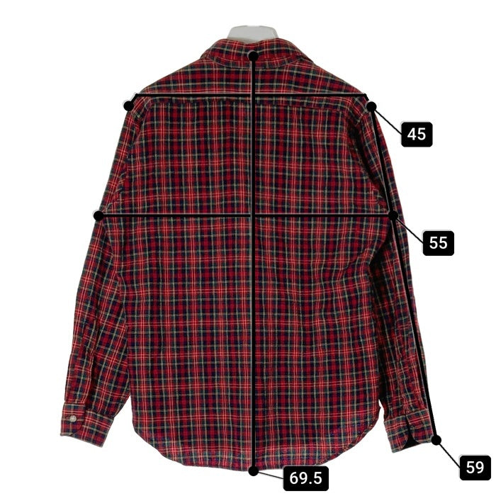 SIR PENDLETON サー ペンドルトン 70's USA製 ウールシャツ 片ポケット タータンチェック レッドxブルー sizeL 瑞穂店