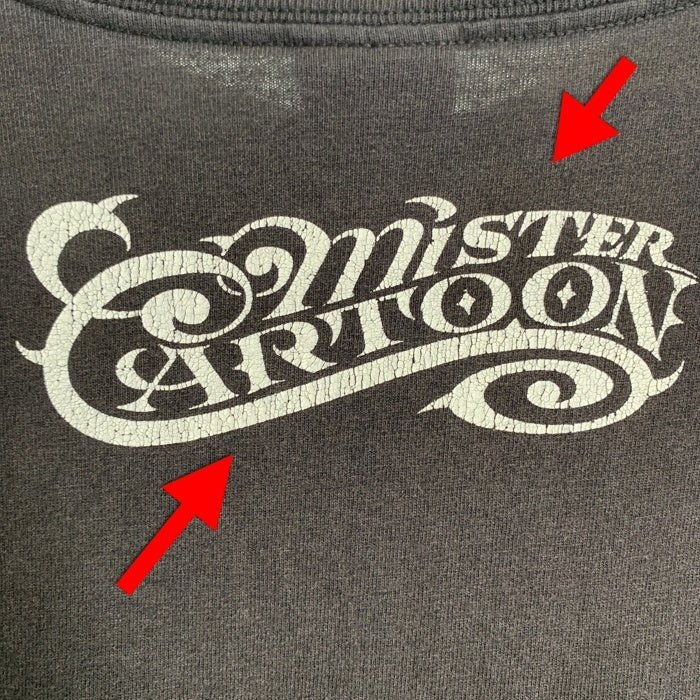 00`s Stussy ステューシー Mr.Cartoon ミスターカートゥ-ン CUSTOMADE S/S T Shirts 半袖 Tシャツ ブラック L 福生店