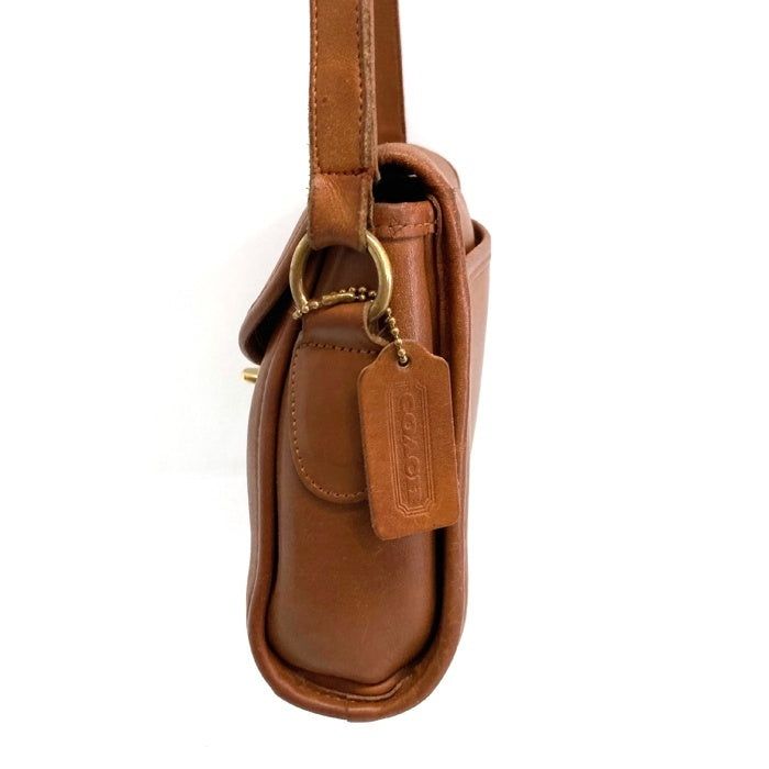 OLD COACH オールドコーチ0836-331 USA製 ショルダーバッグ ターンロック ブラウン 瑞穂店