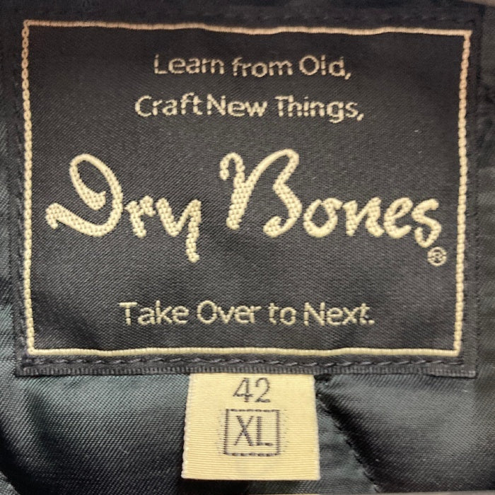Dry Bones ドライボーンズ Twin Track Motorcycle Jacket ツイントラック モーターサイクルジャケット カウハイド ダブル ライダース ブラック size42 瑞穂店