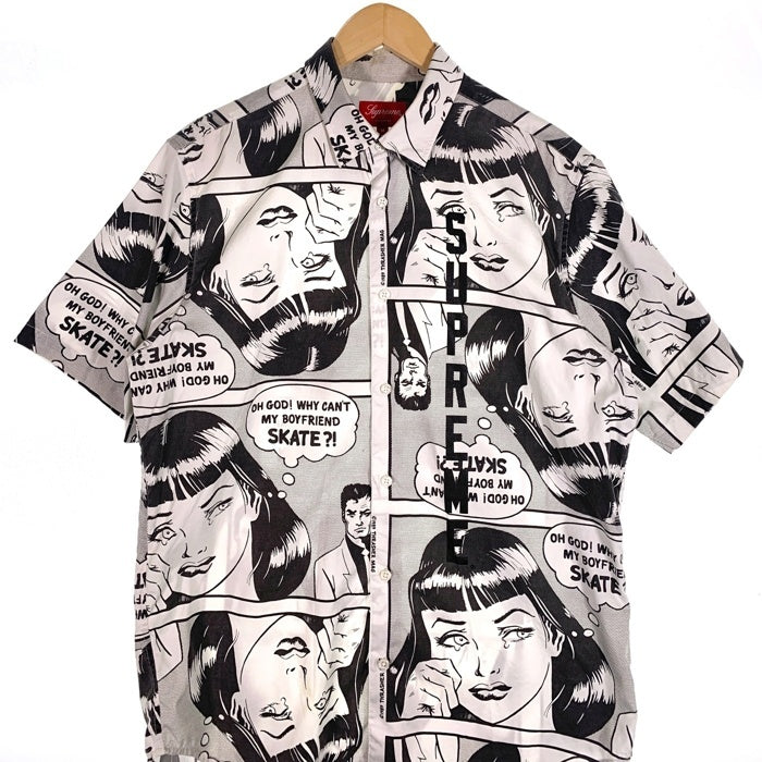 SUPREME シュプリーム 17SS THRASHER スラッシャー Boyfrend S/S Shirt ボーイフレンド ショートスリーブシャツ 半袖 モノクロ Size M 福生店