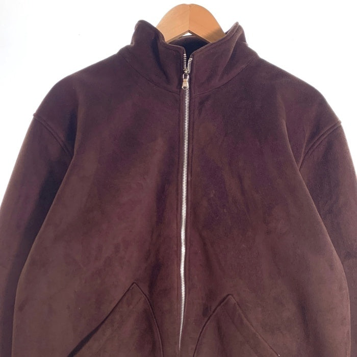 TOMMY HILFIGER トミーヒルフィガー フェイクムートン ジップアップジャケット 内フリース ブラウン Size L 福生店