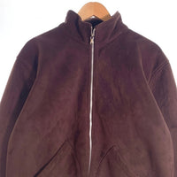 TOMMY HILFIGER トミーヒルフィガー フェイクムートン ジップアップジャケット 内フリース ブラウン Size L 福生店