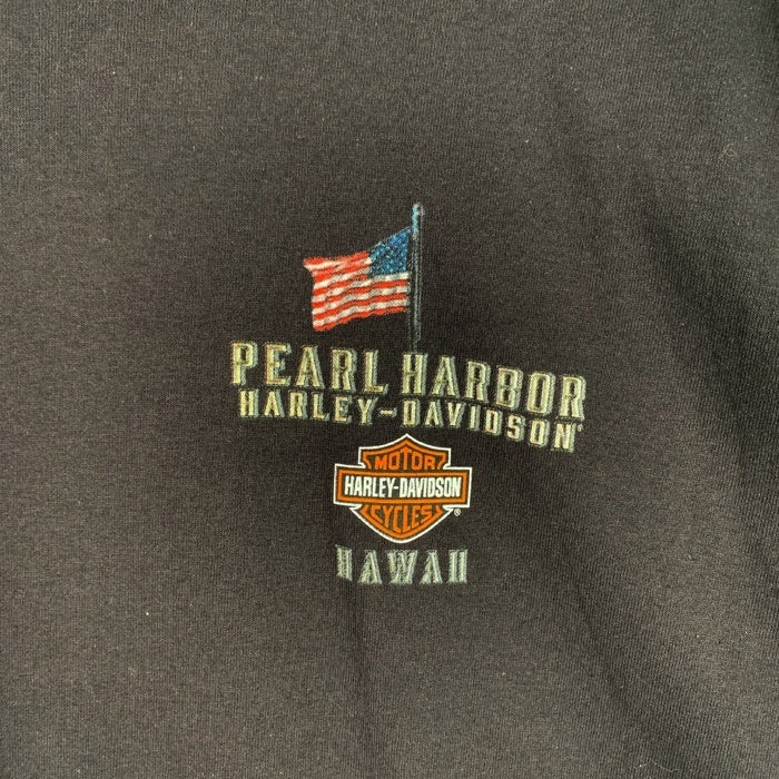 Harley-Davidson ハーレーダビッドソン PEARL HARBOR REMEMBER プリントTシャツ ブラック 2019コピーライト Size L 福生店
