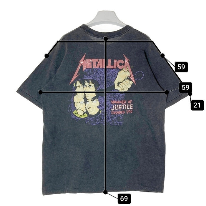 METALLICA メタリカ  AND JUSTICE FOR ALL メタル・ジャスティス 公式タグ USA製 シングルステッチ 1988年コピーライト Tシャツ フェードブラック sizeXL 瑞穂店
