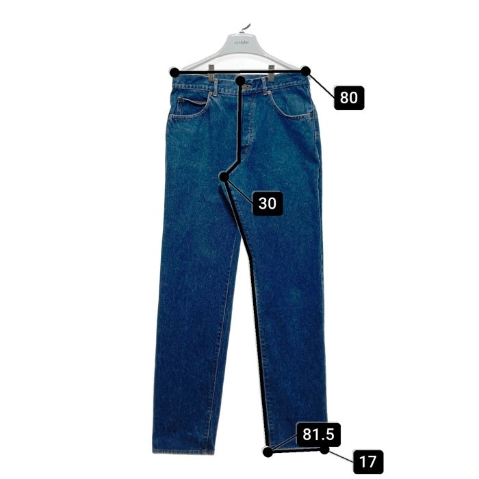 KENZO JEANS ケンゾー ジーンズ 北斎タグ ボタンフライ テーパード デニムパンツ インディゴ size82cm 瑞穂店