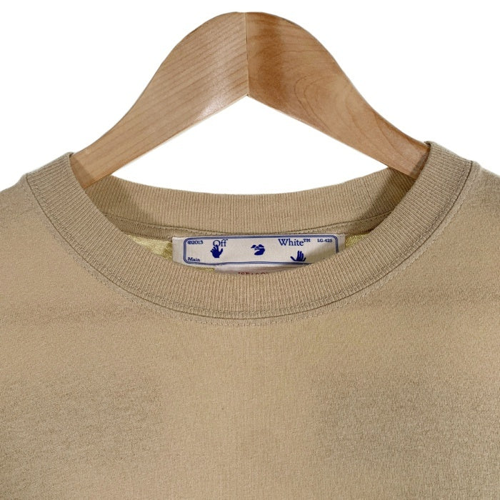 OFF-WHITE オフホワイト CARAVAGGIO ARROW カラヴァッジオ アロー プリント ロングスリーブTシャツ ダークサンド OMAB064S22JER004 Size L 福生店