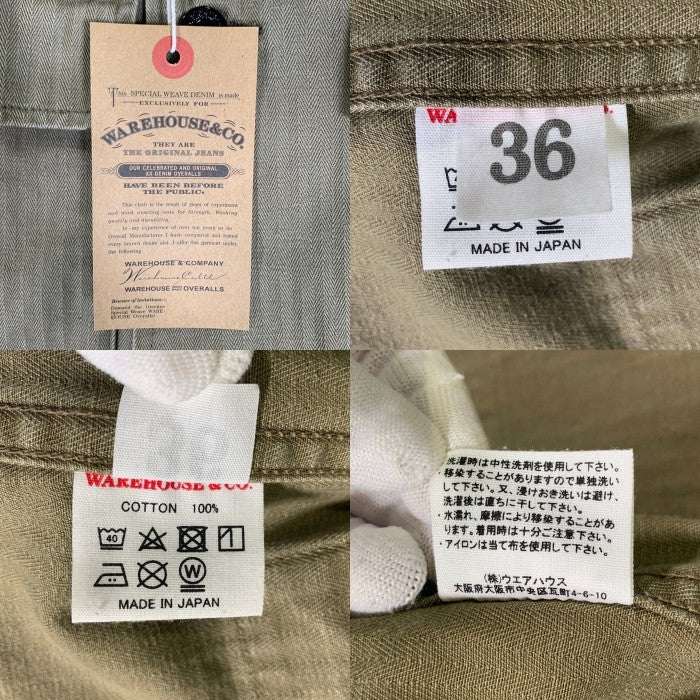 WAREHOUSE ウエアハウス USN 2143 U.S.N. HERRINGBONE UTILITY JACKET ヘリンボーン ユーティリティジャケット トラッカー オリーブ Size 36 福生店