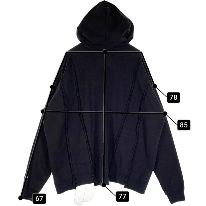 DISCOVERED ディスカバード DOCKING HOODIE ドッキングフーディー ジップアップパーカー ブラック チャンピオン別注 DC-B2-CU-12 Size 3 福生店