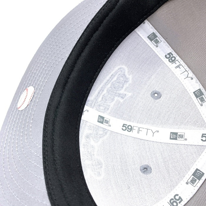 New Era ニューエラ 59FIFTY MLB ロサンゼルス・ドジャース ベースボールキャップ グレー ブルー Size 7 1/2 (59.6cm) 福生店