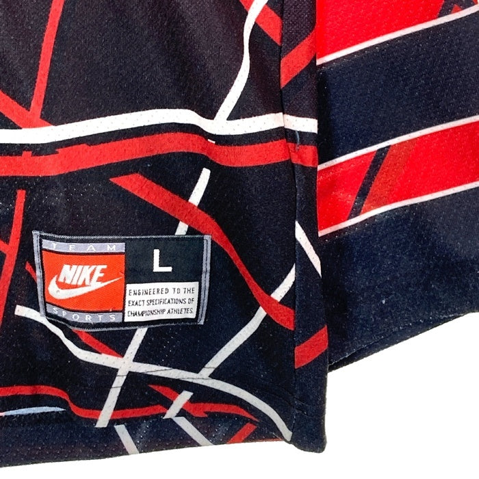 NIKE ナイキ S6-08-11-FSA カゴ ブラックホークス CCM ゲームシャツ レッド sizeL 瑞穂店