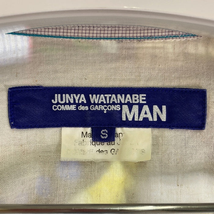 JUNYA WATANABE COMME des GARCONS MAN ジュンヤワタナベ コムデギャルソンマン WQ-B004 AD2015 パッチワーク ストライプ 長袖シャツ ブルー sizeS 瑞穂店