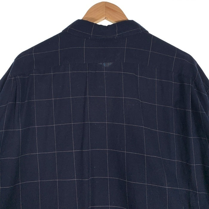 90's Polo By Ralph Lauren ポロバイラルフローレン LOWELL SPORT コットン 長袖 ウィンドウペン ボタンダウン シャツ ブラック Size XXL 福生店