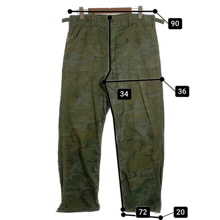 60's U.S. ARNY 米軍 ベトナム ベイカーパンツ シビリアンリーフカモ Size ウエスト約90cm 福生店