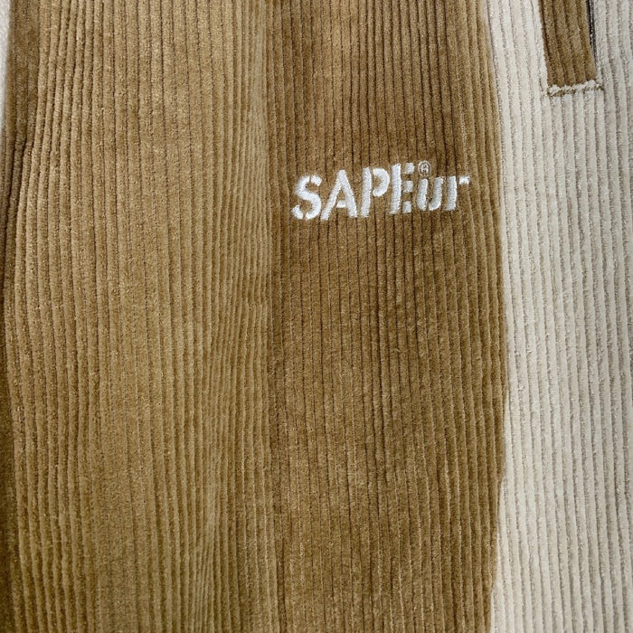 SAPEur サプール Corduroy Track Pants コーデュロイトラックパンツ ベージュ アイボリー Size XL 福生店