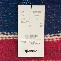 glamb グラム メキシカン ニットプルオーバーセーター トリコロール コンチョボタン GB17SP/KNT08 Size 3 瑞穂店