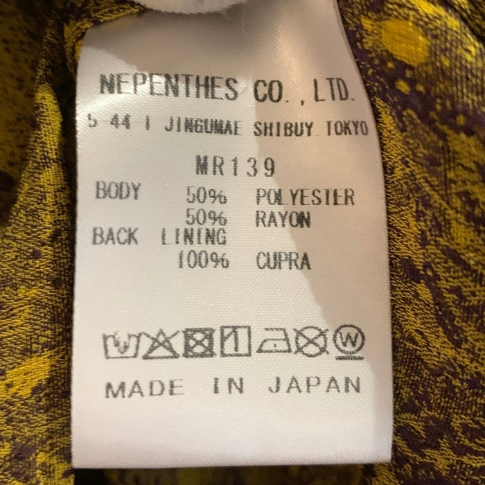 Needles ニードルズ 23SS CLASSIC SHIRT ポリエステル レーヨン オープンカラーシャツ 半袖 アブストラクト イエロー MR139 Size M 福生店