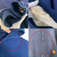 80's CARHARTT カーハート サーマル ジップ フーディー パーカー ネイビー Size XL 福生店