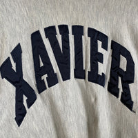 90's Champion チャンピオン リバースウィーブ クルーネックスウェットトレーナー XAVIER サテンワッペン オートミール ボロ Size XXL 福生店