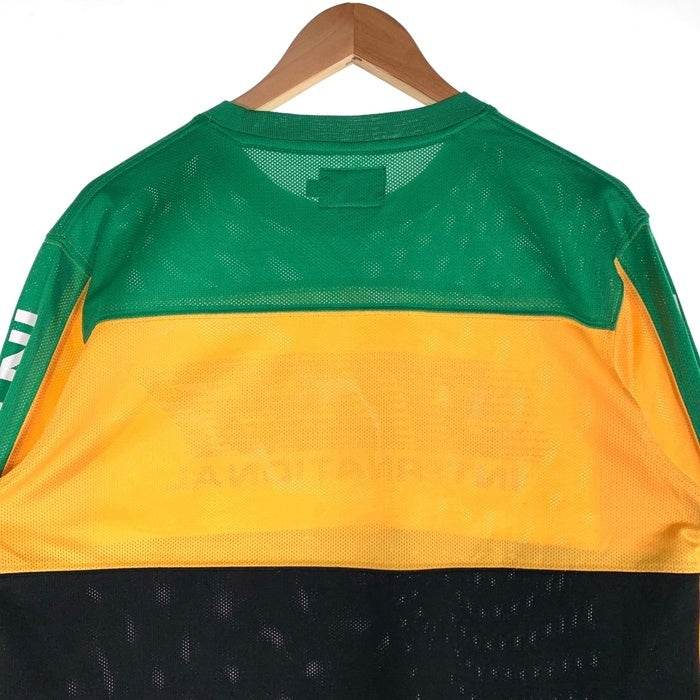 STUSSY ステューシー メッシュ ロンT 長袖 Tシャツ イエロー グリーン Size M 福生店