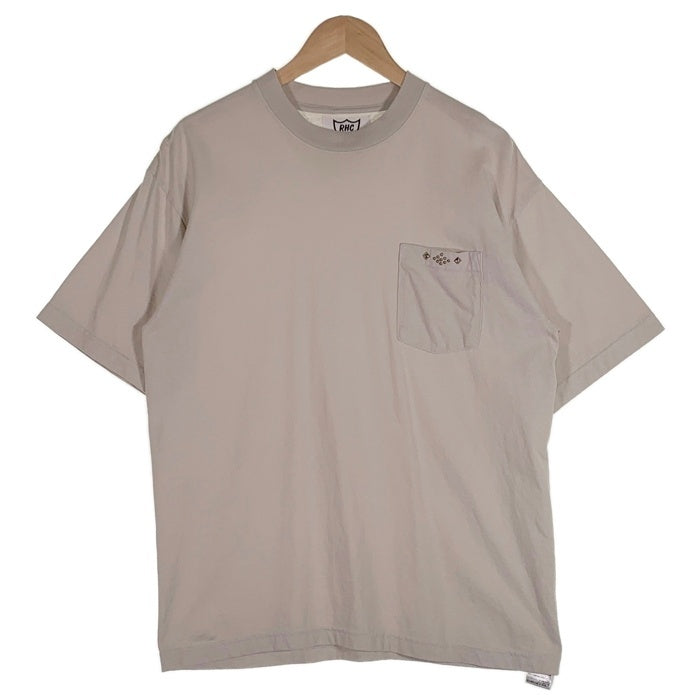 RHC Ron Herman ロンハーマン HTC エイチティーシー Hollywood Trading Company ハリウッドトレーディングカンパニー 26FW Studs Collection スタッズコレクション Pocket Tee ポケT ポケット 半袖 Tシャツ アイボリー USA製 Size M 福生店