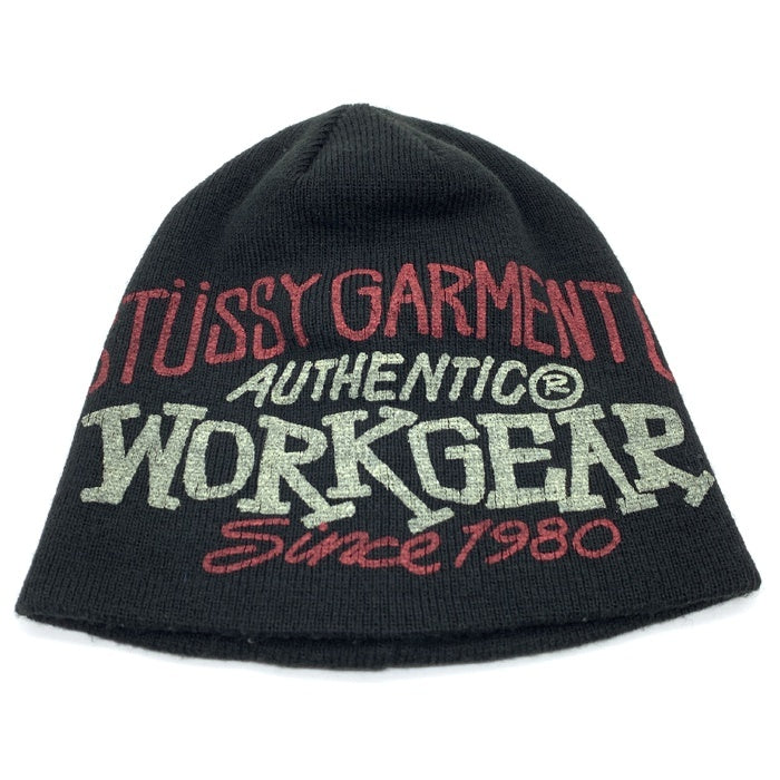 STUSSY ステューシー SKULLCAP WORKGEAR プリント ビーニー ブラック1321183 福生店